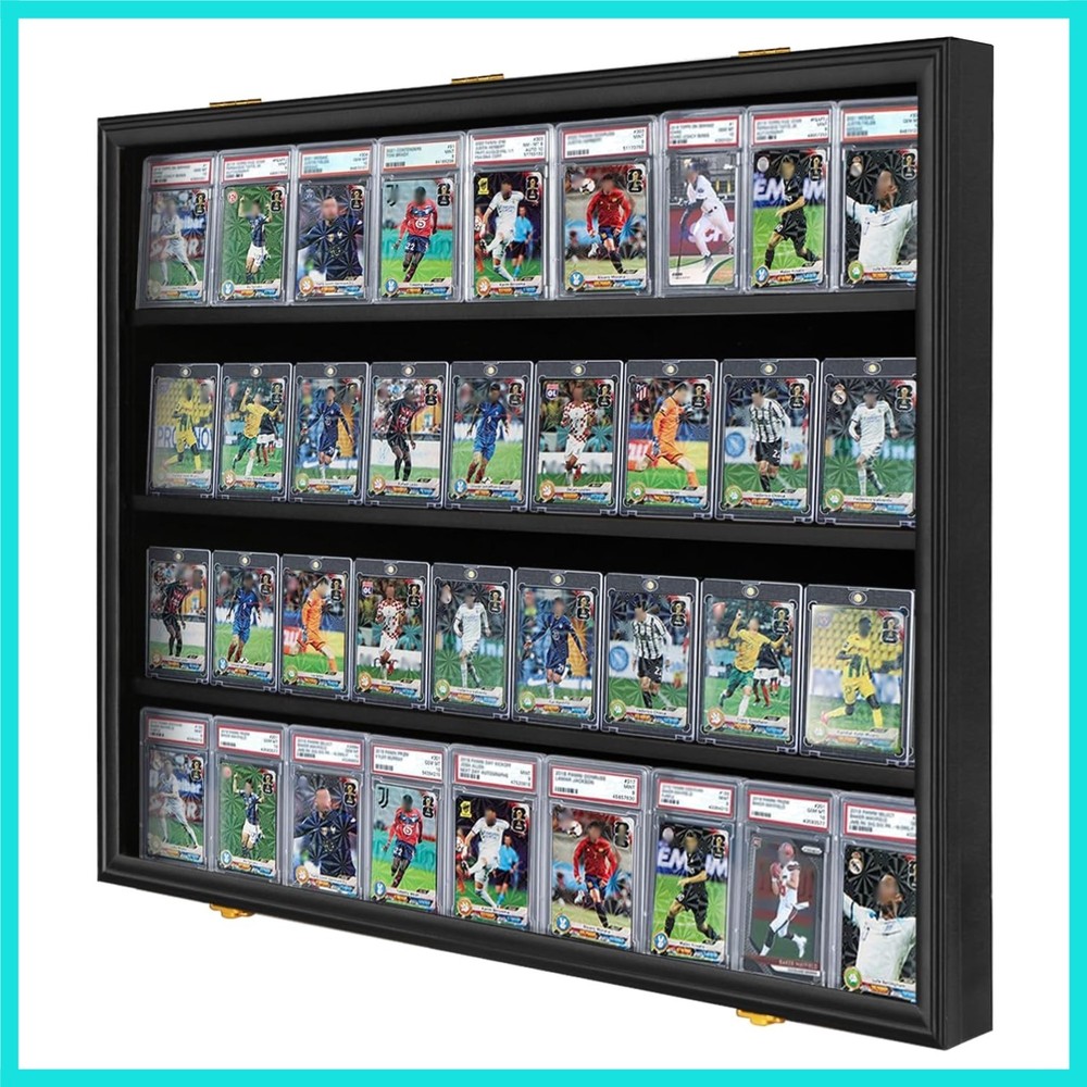 Graded Sports Card Display Case Lockable,Trading Card Collector Wall Display ...