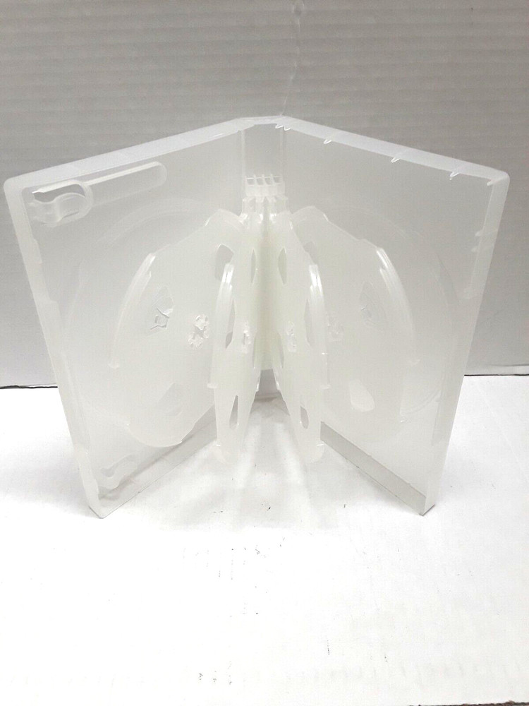 DVD Semi-Clear 27mm Case Holds 10 DISCS has Clips for booklet insert