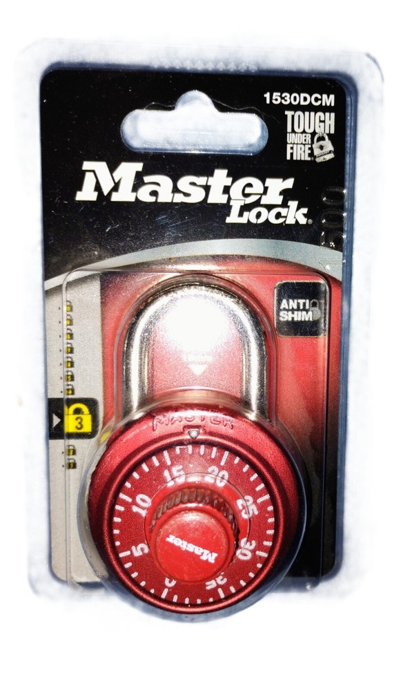 Master lock Speed Dial - 1500DCM Directional Movement - Red/Silver Anti-Shim