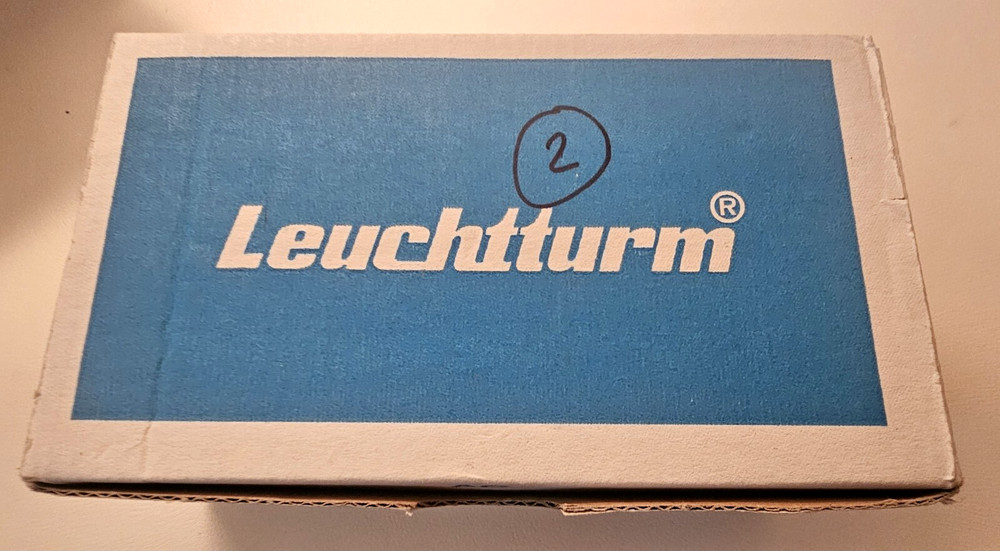 100 Leuchtturm (Lighthouse) HK-2 (2 Strips Approval Card) -Black Plastic  in Box