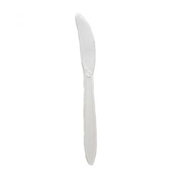 Empress E175003 Medium Weight  White Plastic Knife Bulk 1000 EA per Case - NEW