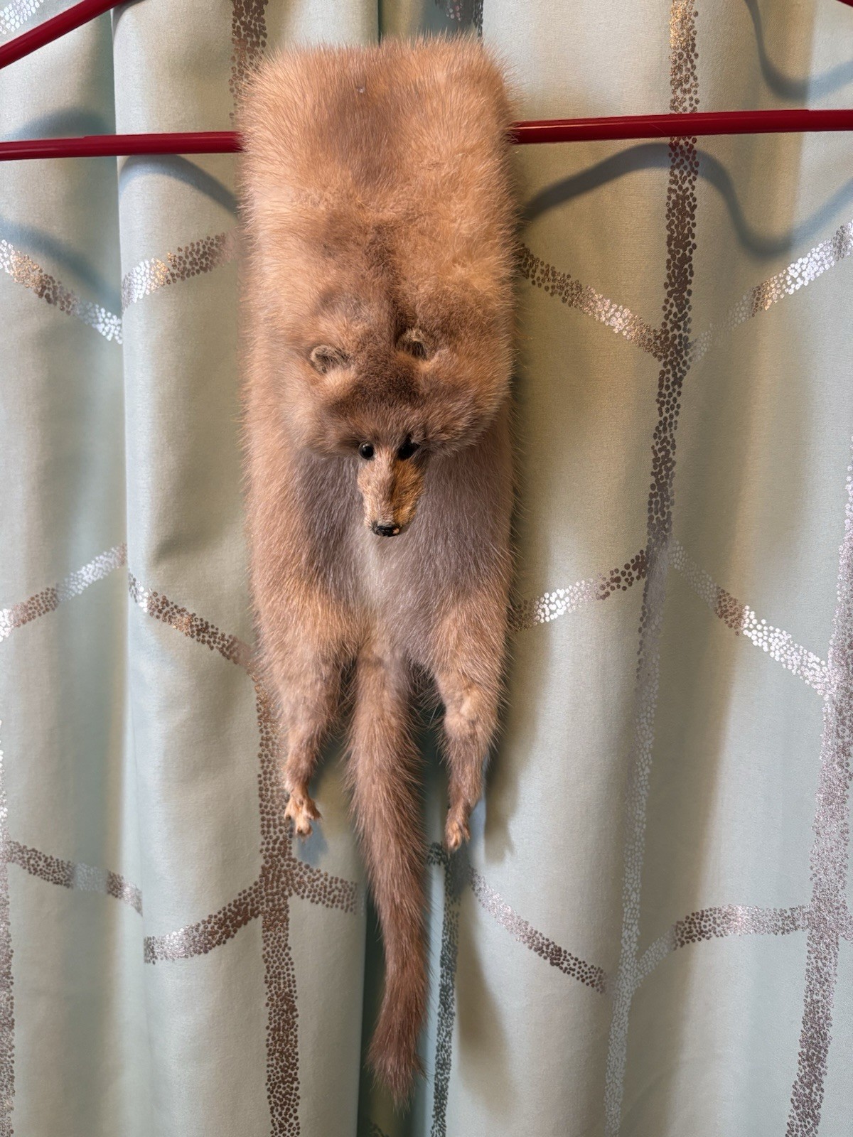 Vintage Mink Fur Whole Body Pelt Stole Collar Wrap ~Total length 25.5 inches