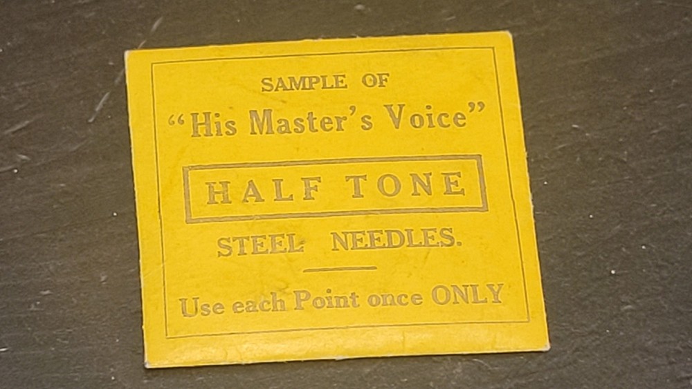 HMV Nipper Gramophone phonograph needle Packet Full Sealed - Half Tone Samples