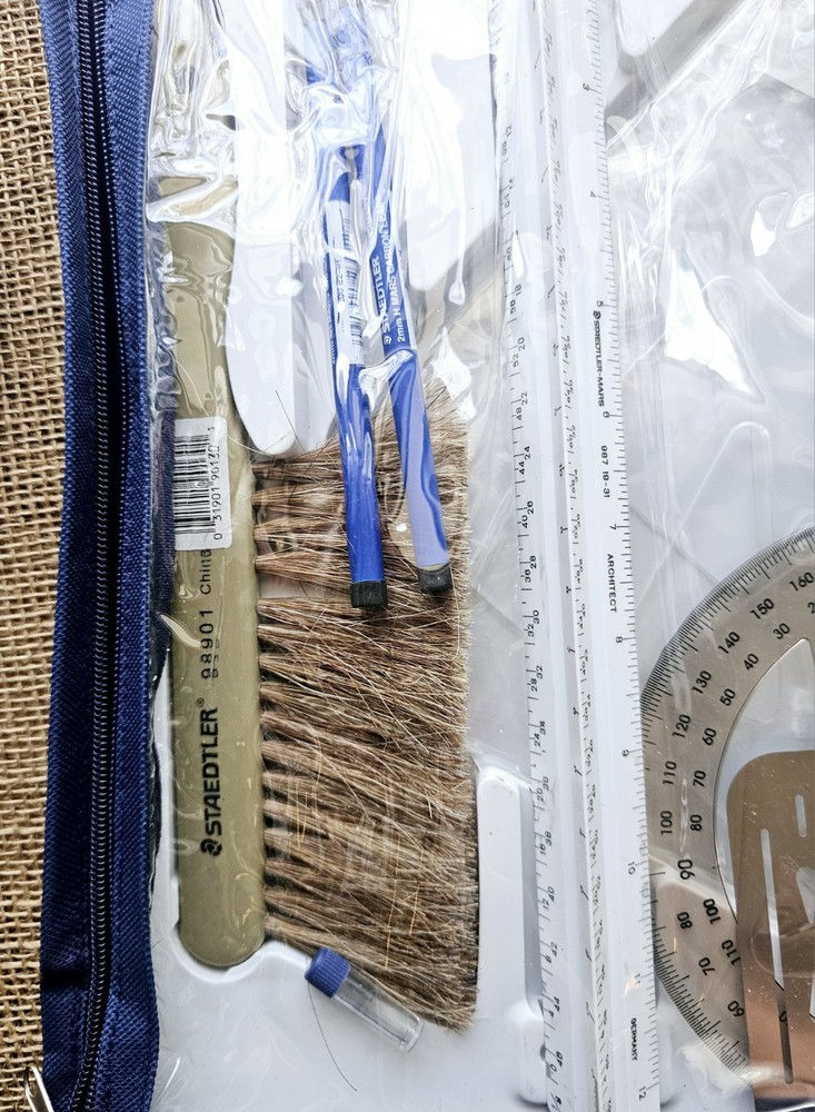 New Staedtler Mars Masterbow Drawing Drafting Tool Lot & Compass 12 Pc