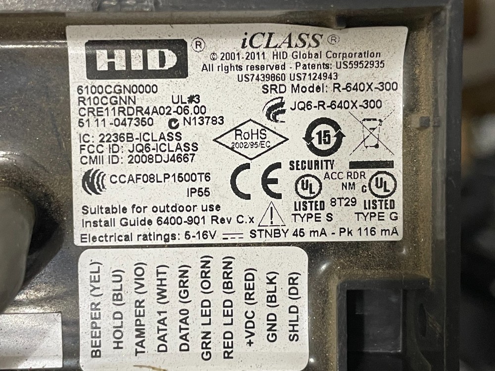 HID iCLASS R10 SMART READER 6100CGN0000