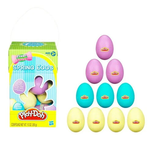 *** PLAY-DOH SPRING EASTER EGGS, 10 EGGS WITH SURPRISE COLORS INSIDE - NEW ***