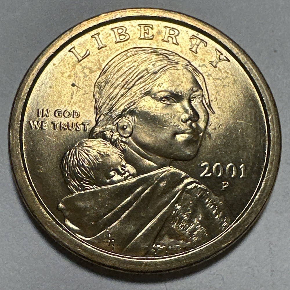 2001-P Sacagawea $1 Dollar Coin Circulated ￼