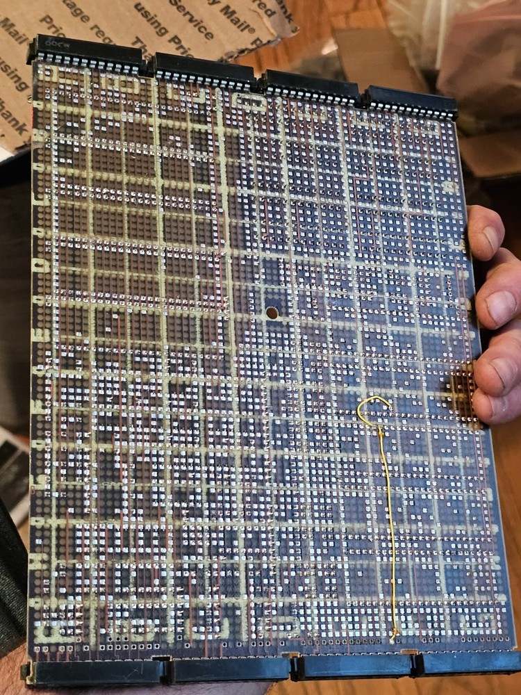 Ceramic Gold Rare Retro Vintage IBM Mainframe Gate Array SLT Module/Board 10x IC