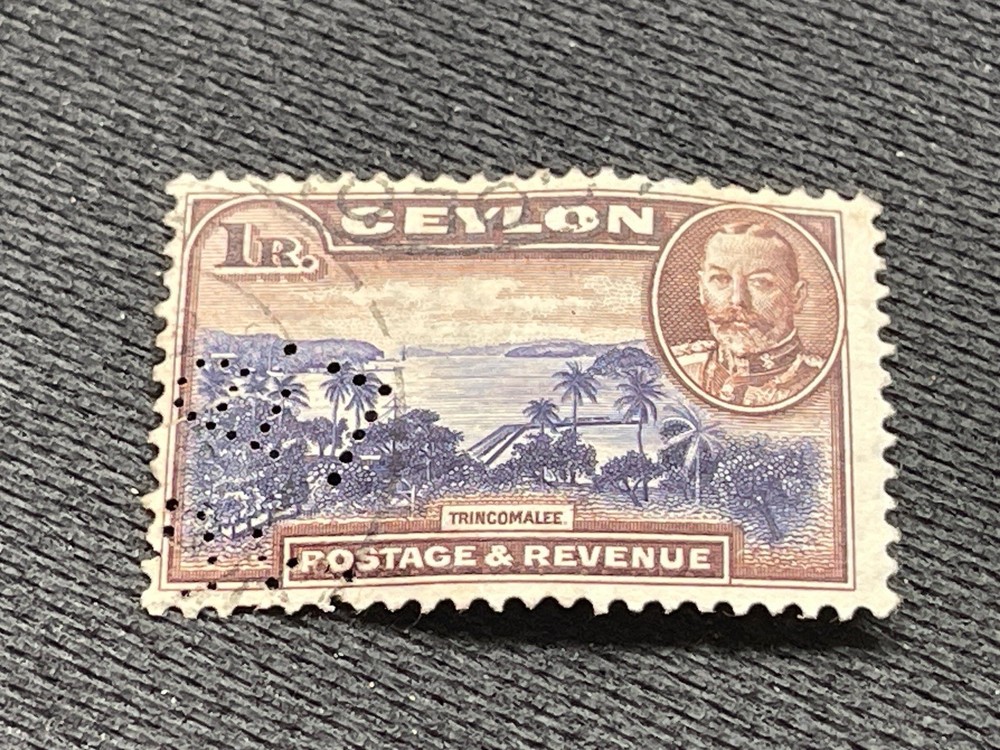 Two Antique Ceylon Stamps Used