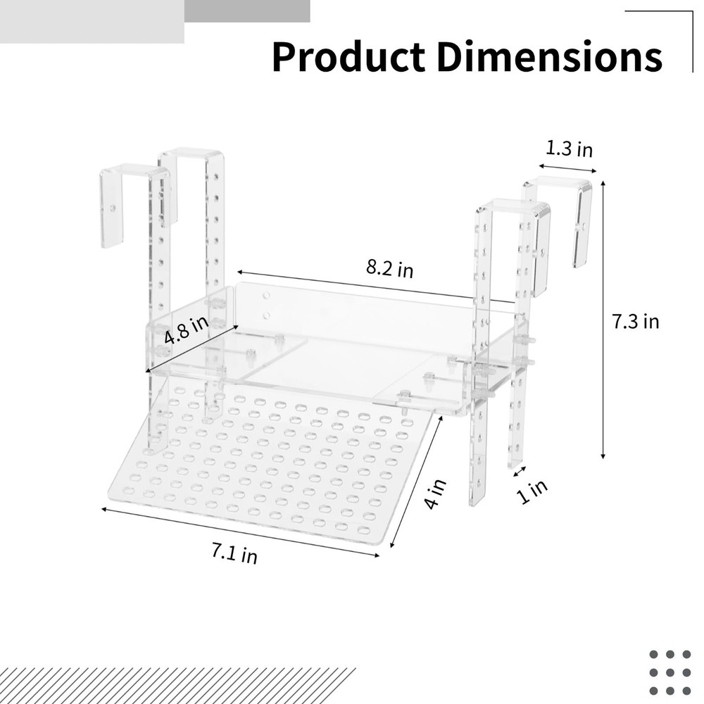 Hanging Turtle Basking Platform, Adjustable Turtle Dock, Transparent Acrylic ...