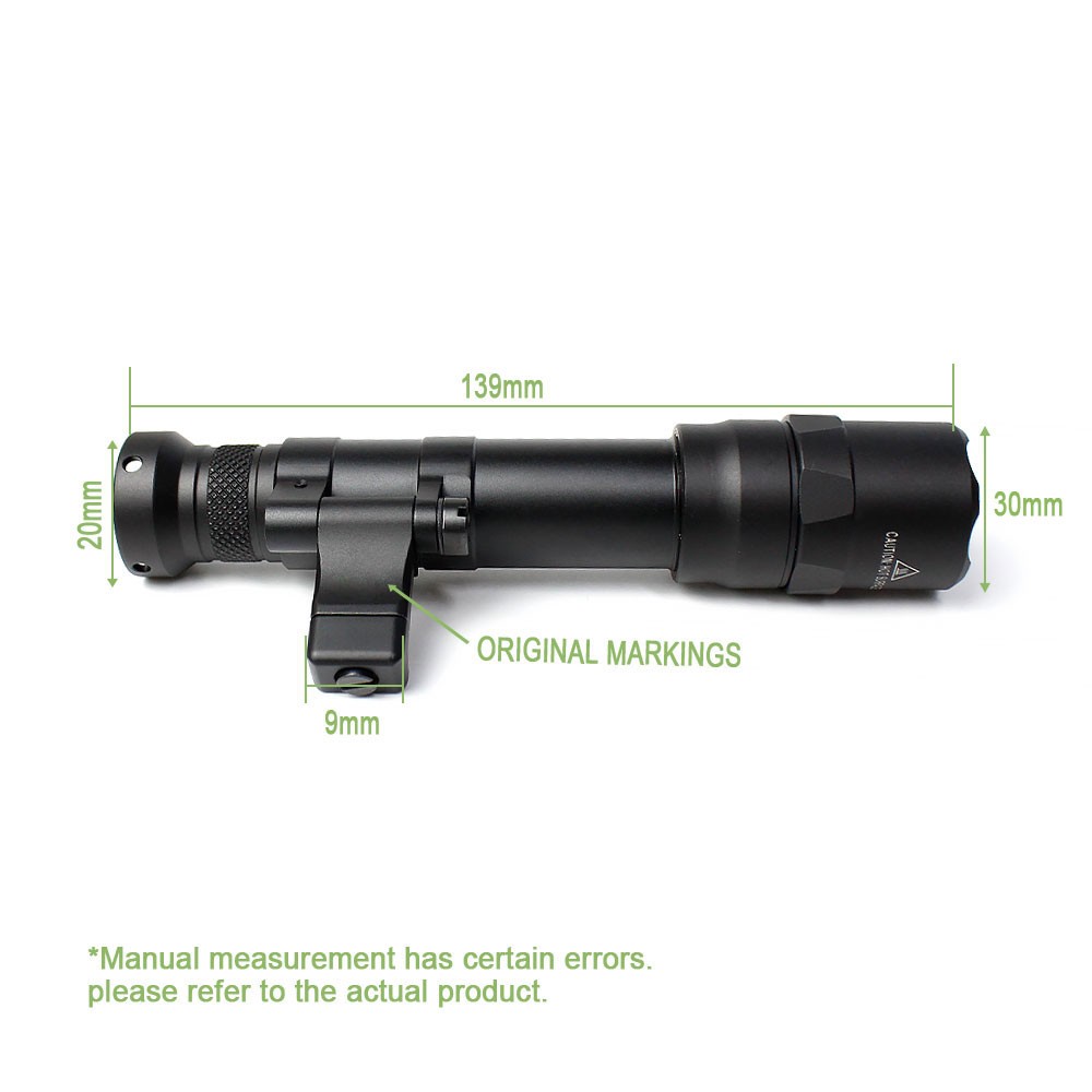 M640DF Tactical Flashlight with Tail Cover & Tail Switch Weapon Light SOTAC US