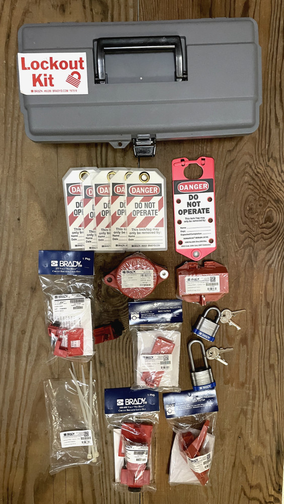 Brady 65289 Basic Electrical Lockout Tool Box kit with Components