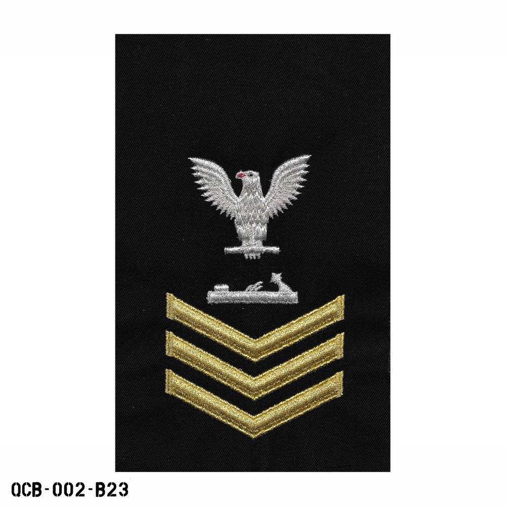 Patternmaker US Navy Large Sleeve Patch PO1 E-6 Petty Officer First Class ~ NEW