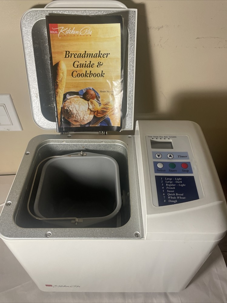 Regal Kitchen Pro Breadmaker Automatic 2lb Model K6743 With Guide Cookbook Works