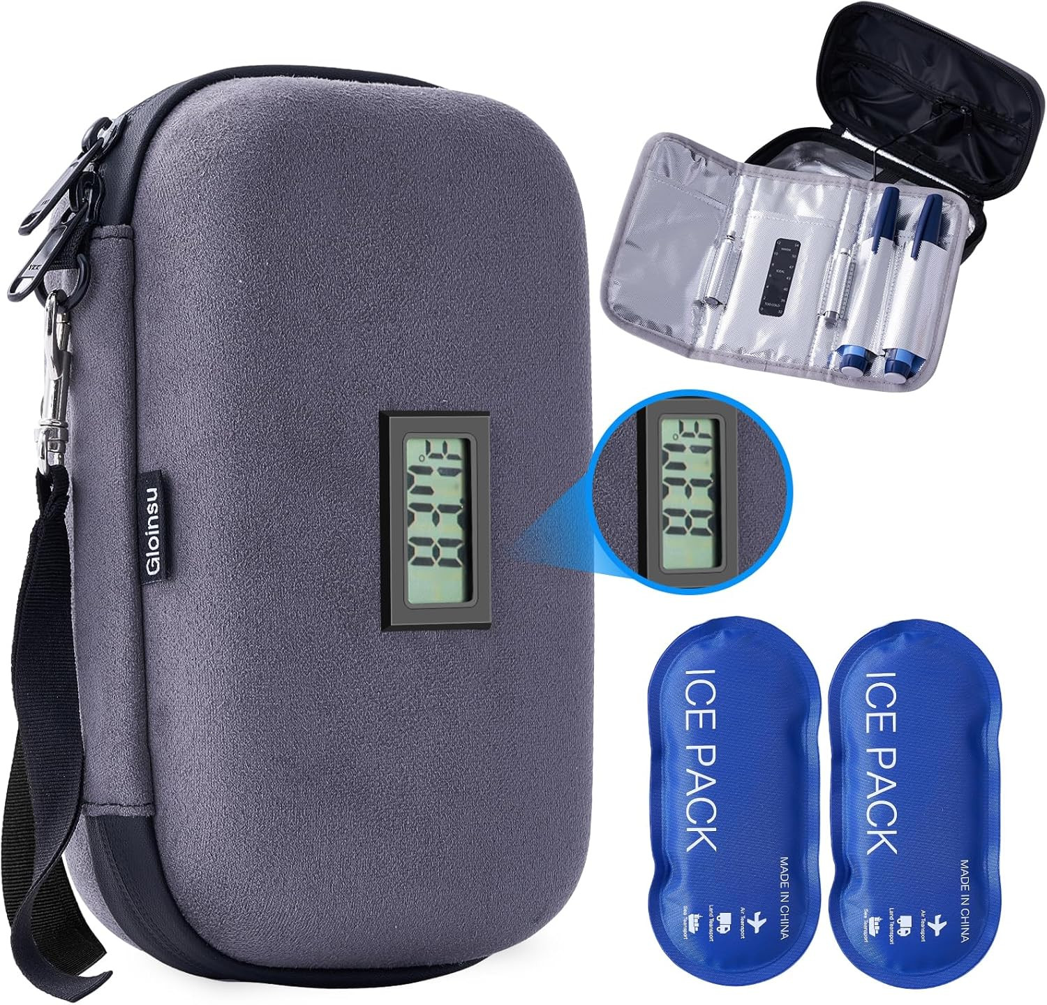 24H Insulin Cooler Travel Case | TSA Approved | Medicine Cooler w/ Display