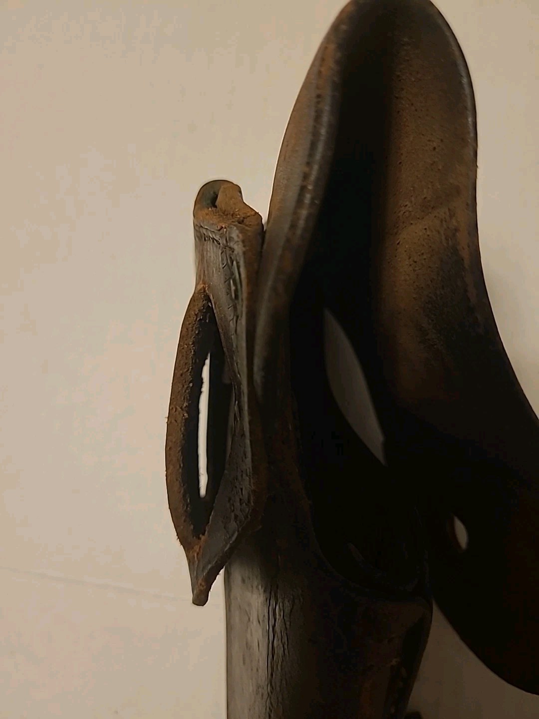 Vintage WWI Era HOYT 1918 JJM Flap Holster Brown Leather 10" L