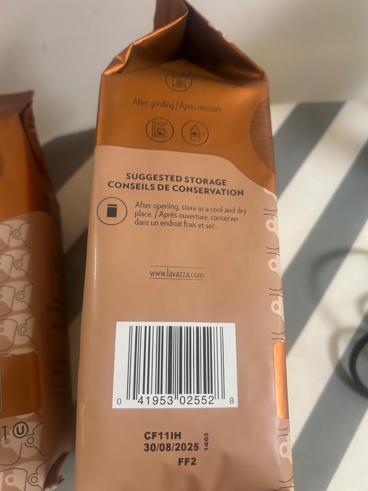 2 Lavazza Crema E Aroma Whole Bean Coffee Blend, 2.2-Pound Bag ,