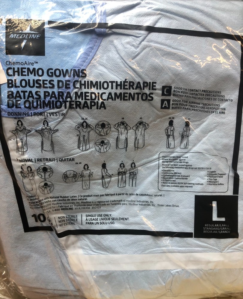 *30* Medline Disposable Chemo-Tested SMS Protective Gowns