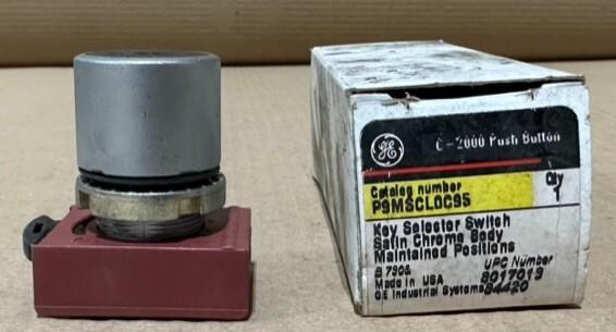 NEW GE P9MSCL0C95 KEY SELECTOR SWITCH MAINTAINED POSITIONS