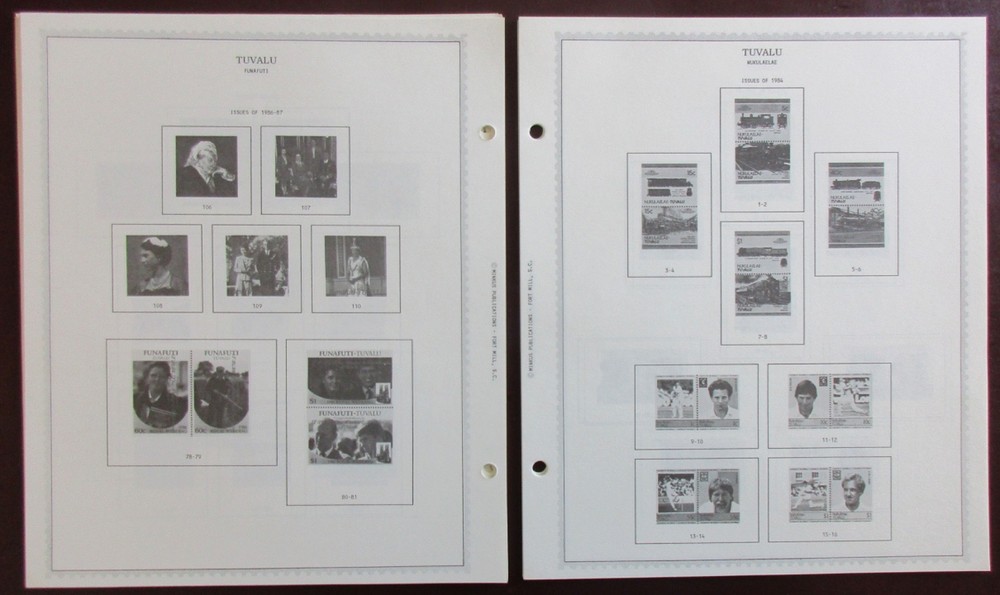 Tuvalu: Clean Set of Unused Minkus Supreme Global Pages to 1989