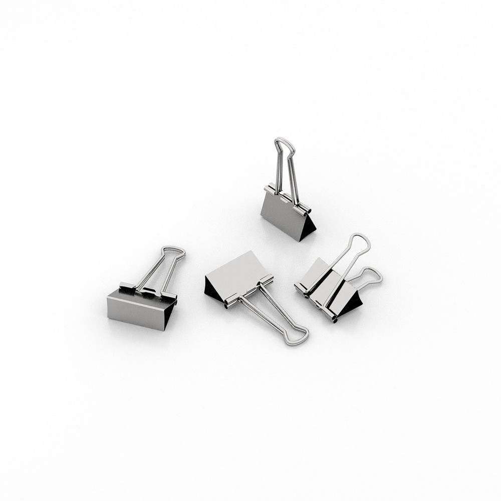 nctinystore Micro Silver Binder Clips Micro Metal Clamp 1/2 inch Width (Silve...