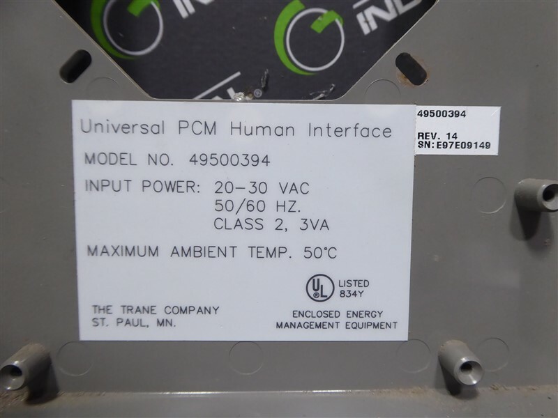 USED Trane 49500394 Universal PCM Human Interface Module Rev. 14