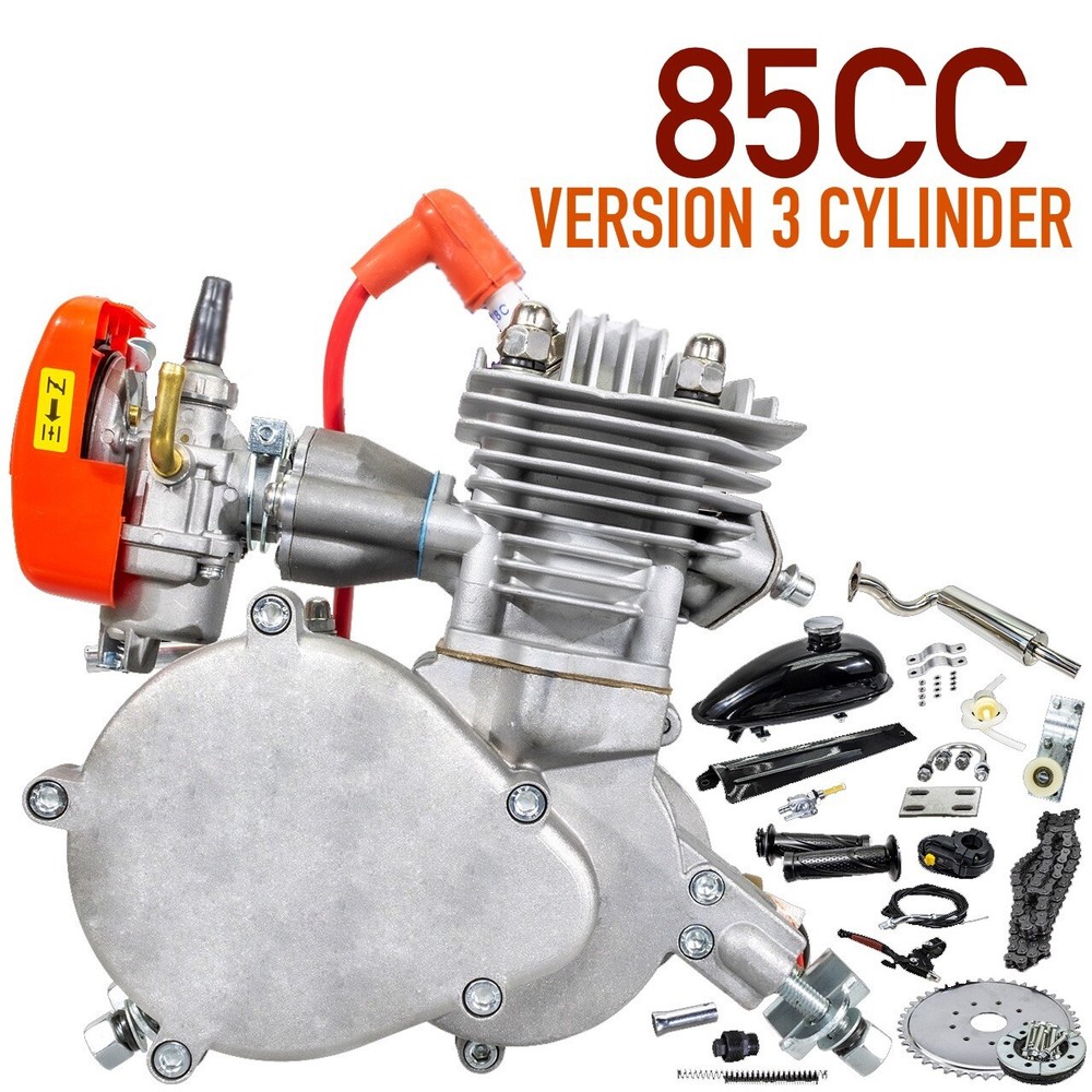 Shadow V3 85cc - FULL KIT 52mm Bore 2 Stroke Motorized Bike Engine Kit
