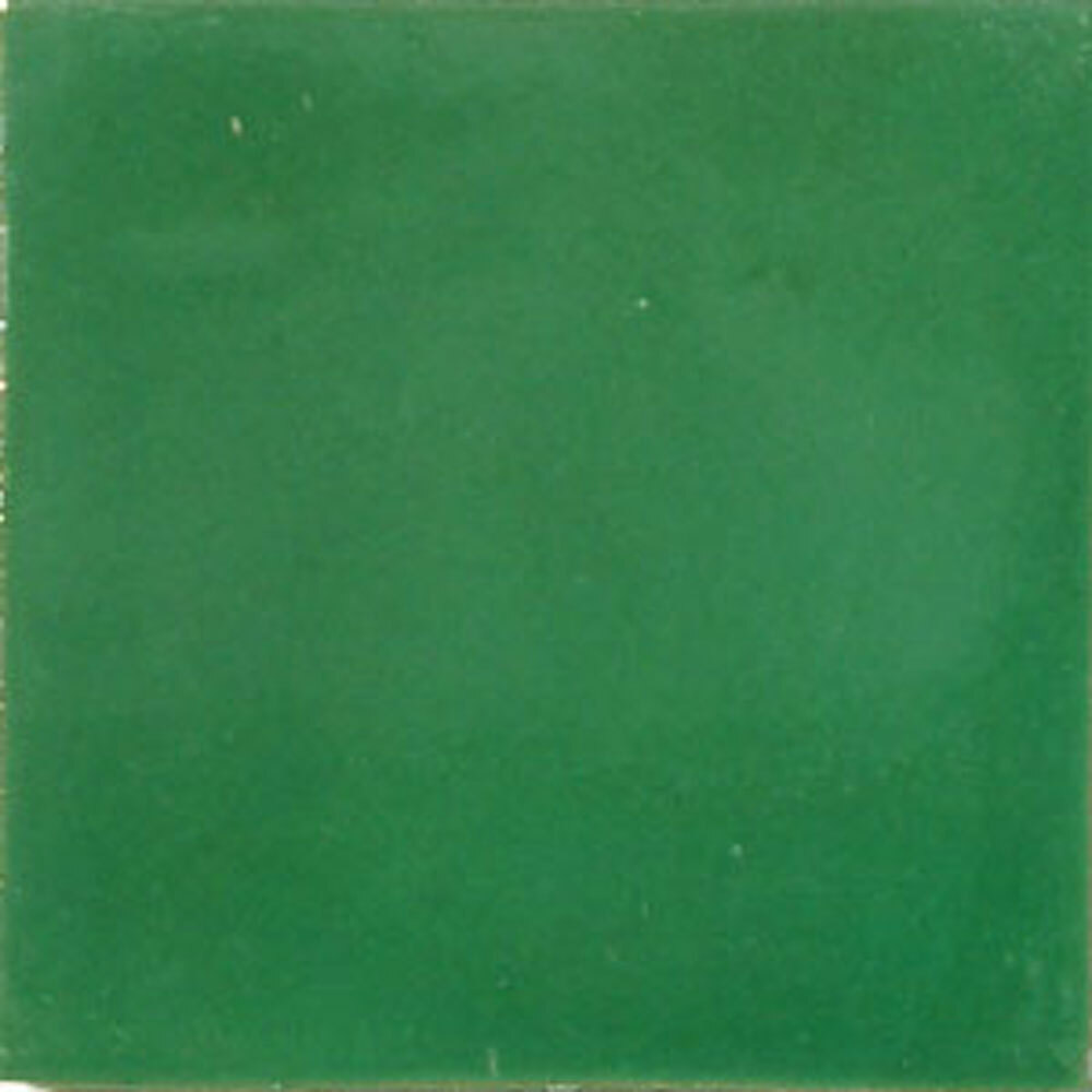 S#008) Mexican Tile sample Ceramic Handmade 4x4 inch, SOLID GREEN