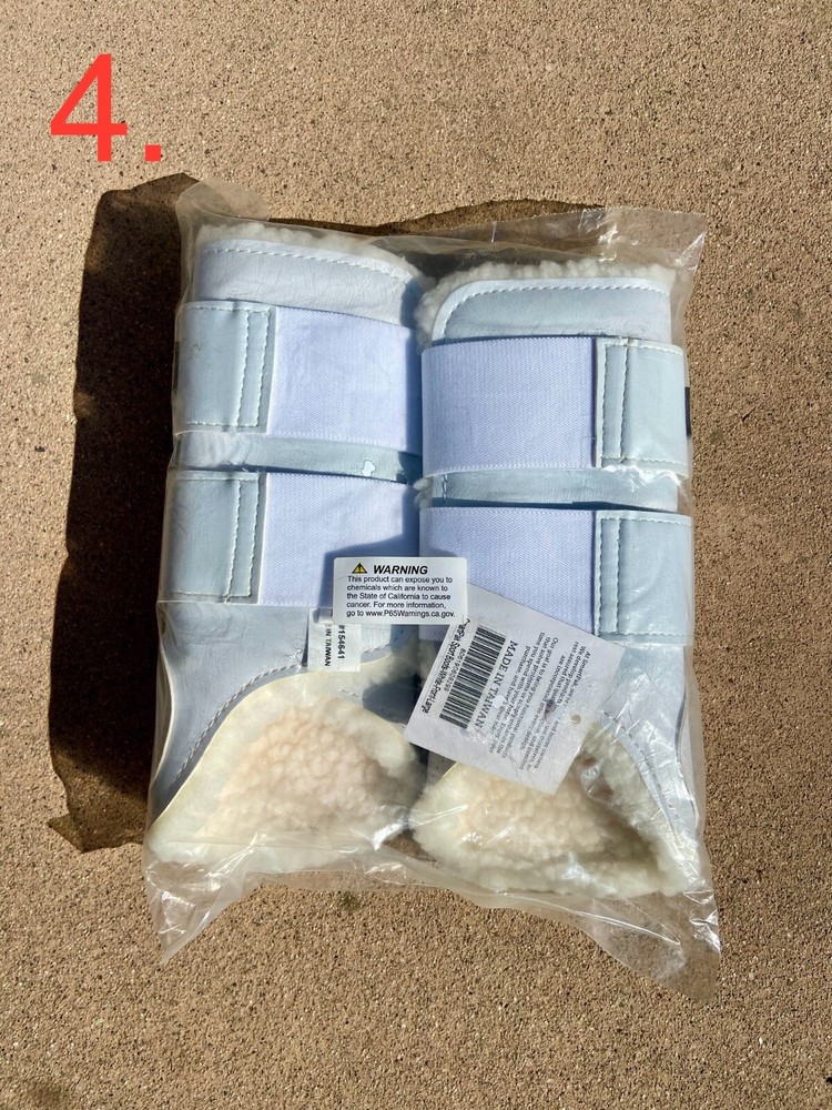 4. SmartPak white boots with fleece lining size Medium