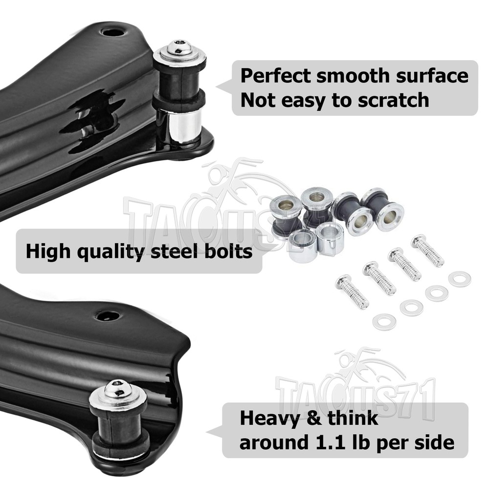 Quick Release Tour Pack Backrest Docking Hardware Kit for Harley Street Glide