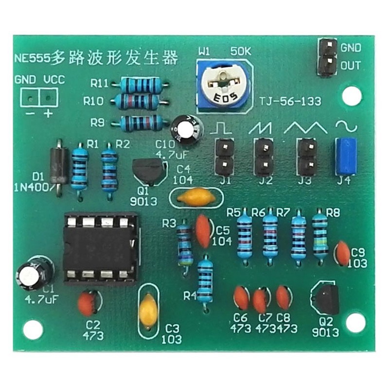 Square Waveform Generator Sawtooth DIY Kits 2 Pin Multi-Channel Triangle NE555