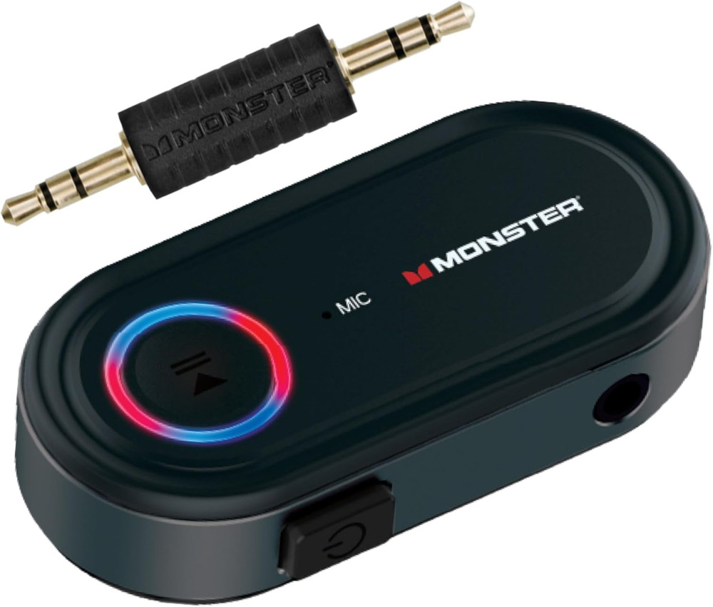 Monster Bluetooth Audio Receiver, Aux Bluetooth Adapter with 3.5Mm Jack, Hands-F