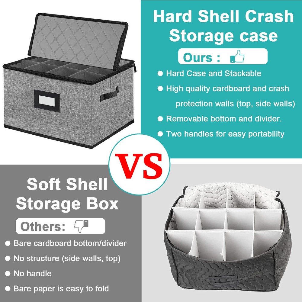 China Storage Containers Hard Shellquilted Wine Glass Storage Boxmoving Boxessto