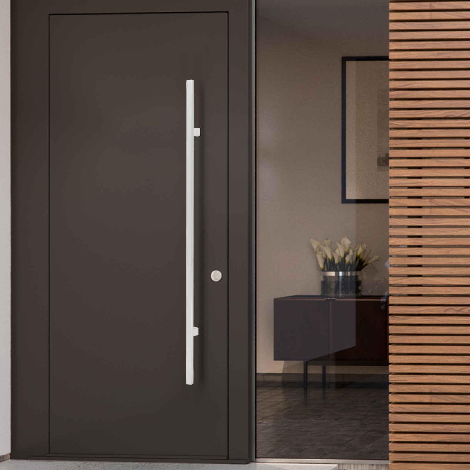 Dual Sided Push Pull Door Handle H-Shaped Stainless Handle Sliding Door Handle