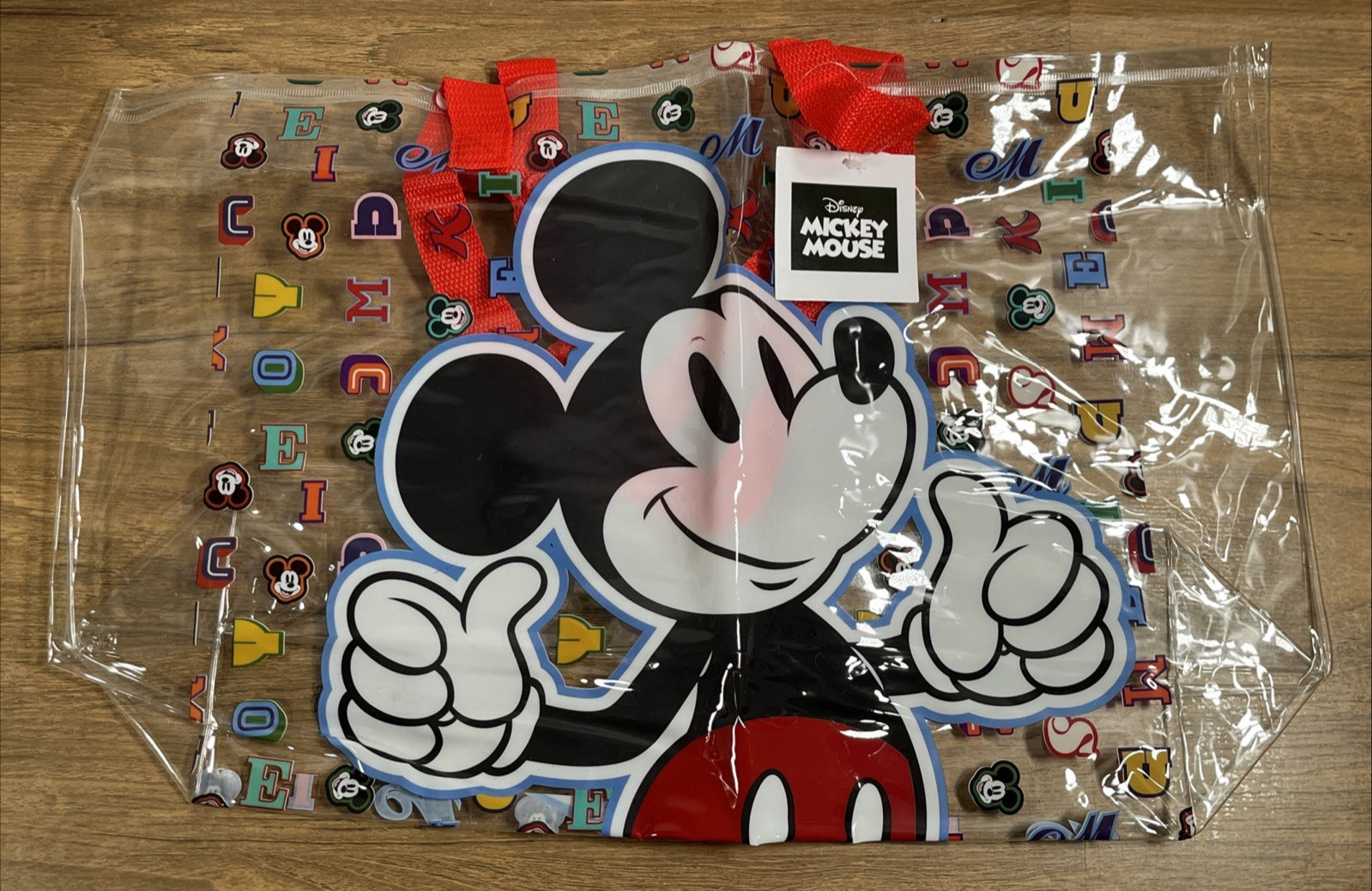 Disney Mickey Mouse Tote Clear Tote Bag NWT Trending