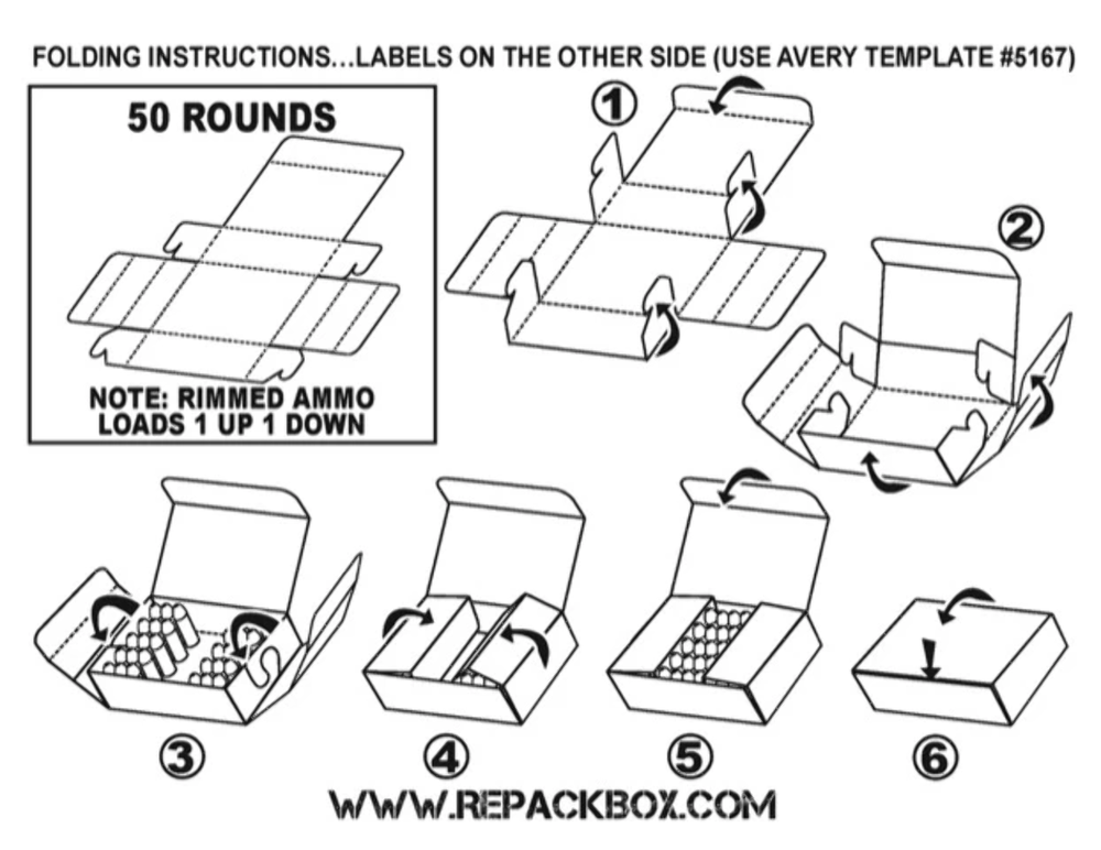 REPACKBOX® 3 SAMPLE BOXES - Military Cardboard 9MM Ammo Box