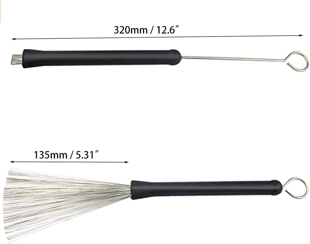 Wire Brushes for Drum Set Retractable Smooth Jazz Adjustable Fan