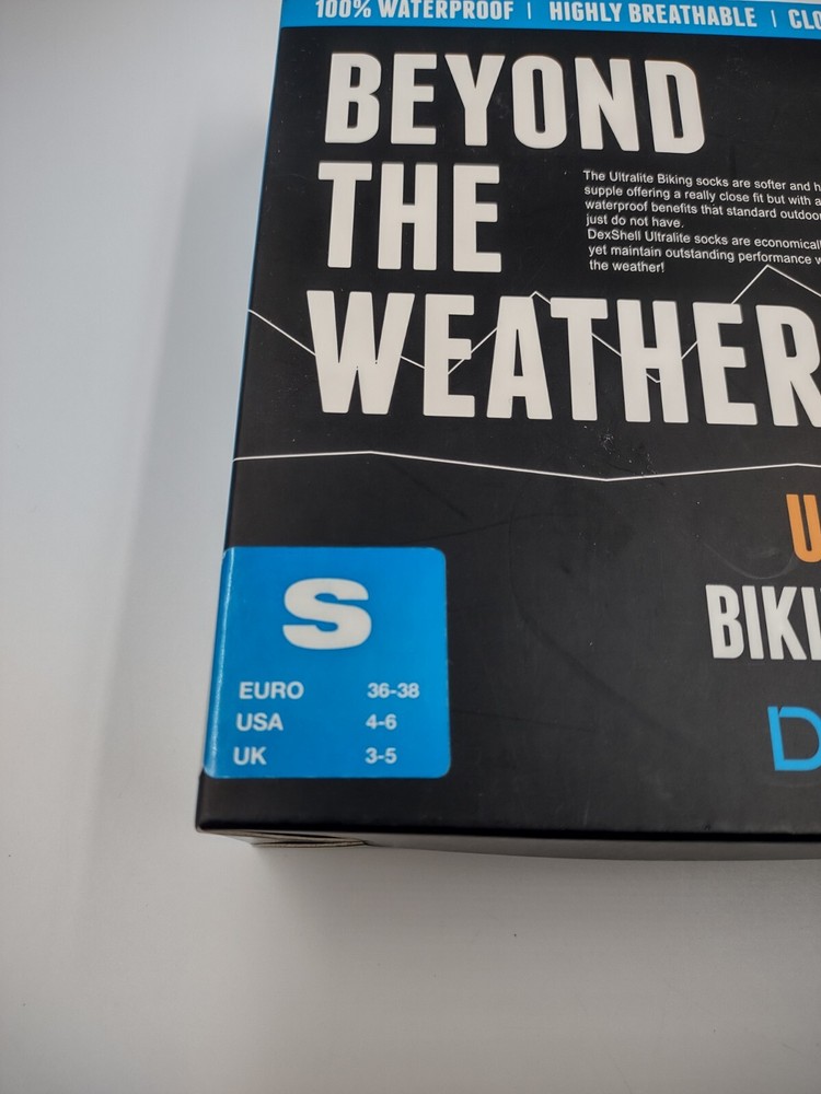 Dexshell Waterproof Ultralite Biking Socks ~ Size Small