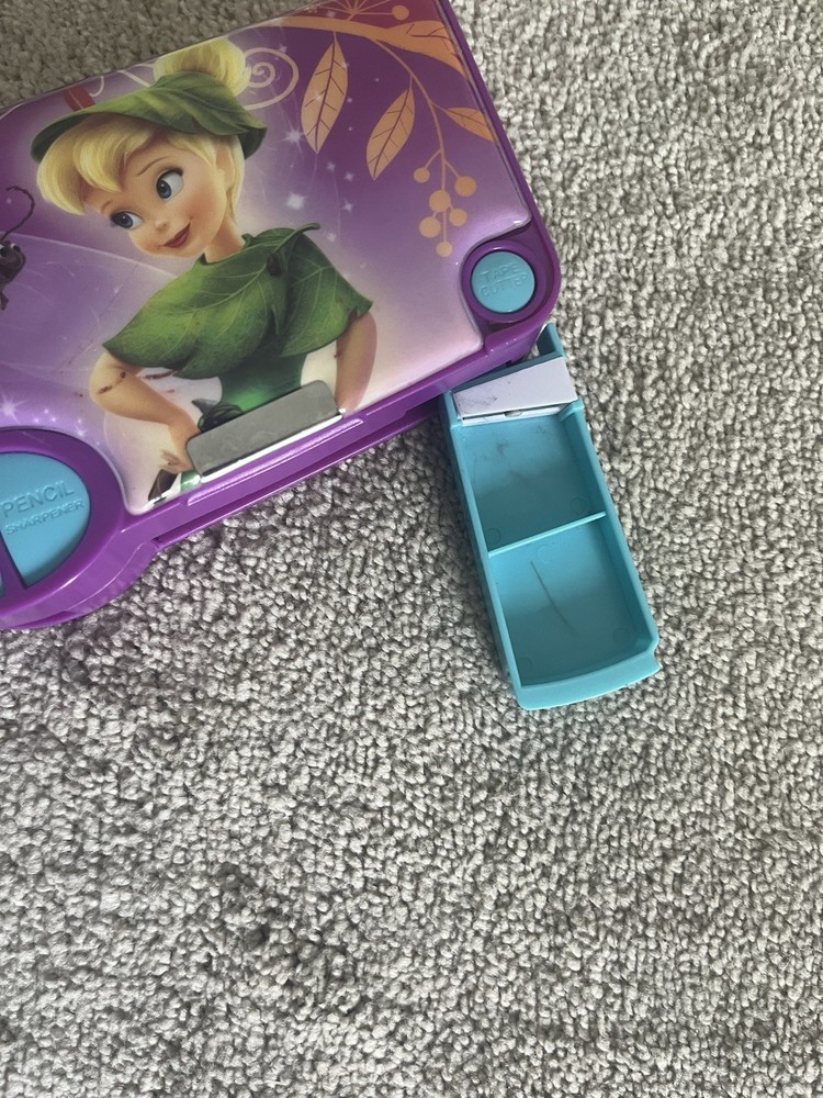 Disney Pixie Hollow Tinkerbell pencil case with buttons Moonstone Magic fairies