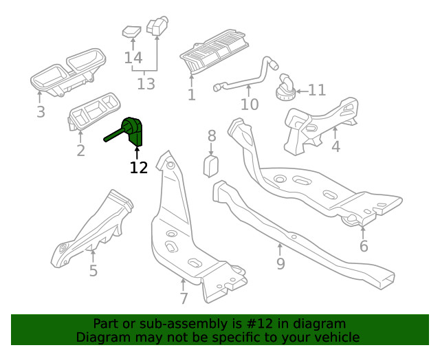 Genuine Volkswagen Temp Sensor 1K0-907-543-E