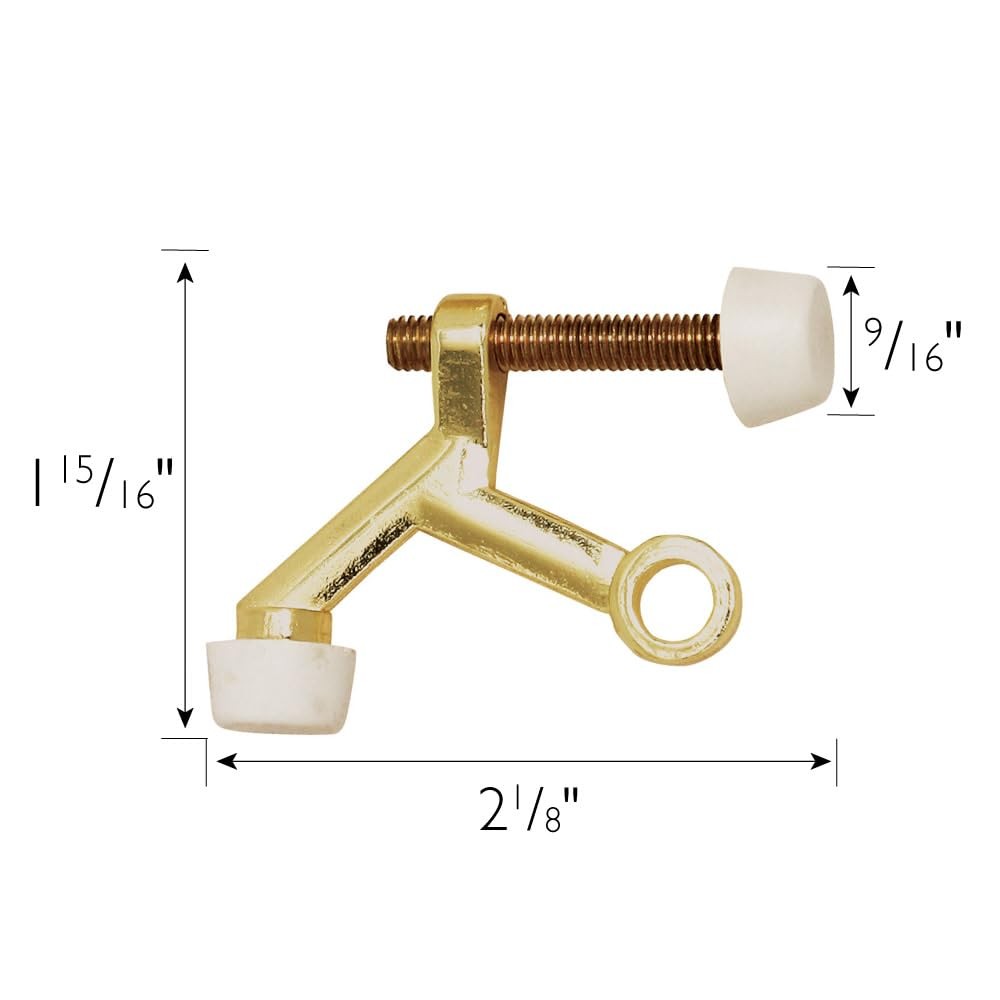 Adjustable Hinge Pin Door Stop Wall Protector with Rubber Tip, 5-Pack