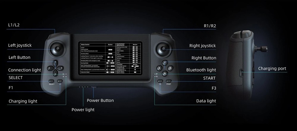 Unitree R3 Controller – Wireless Remote for Robot Dogs (Go2, Go2-W, B2)