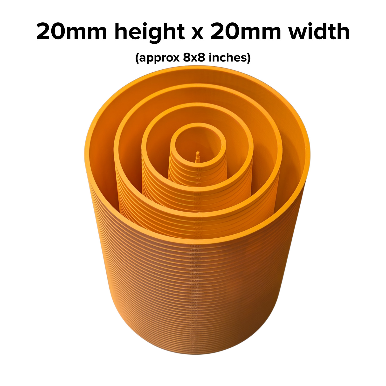 O-Ring Sizing Cone Measuring Tool Gauge Set 2mm - 200mm Orange