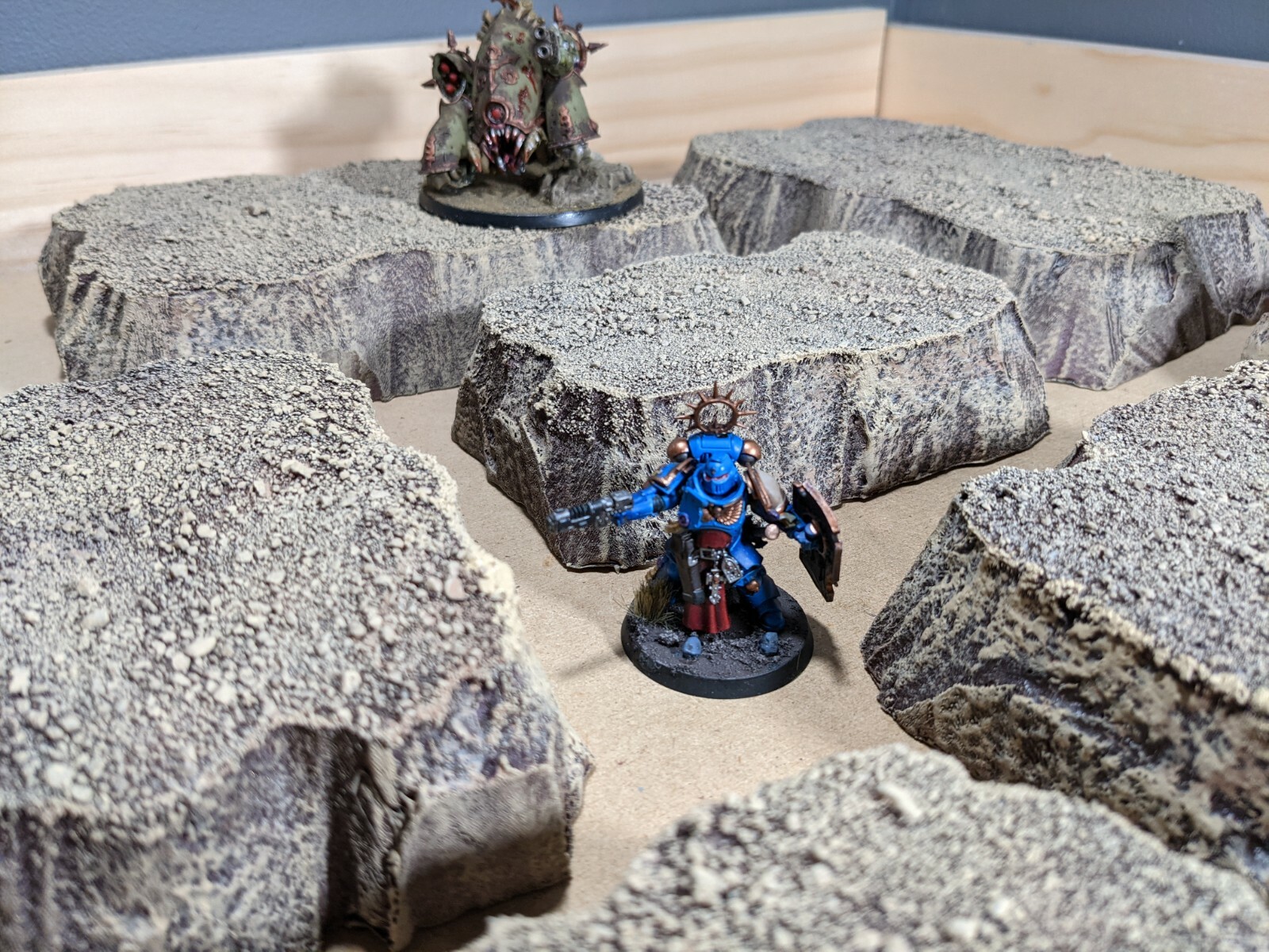 Wargaming Terrain Medium Box Set Platform Hills Desert Finish