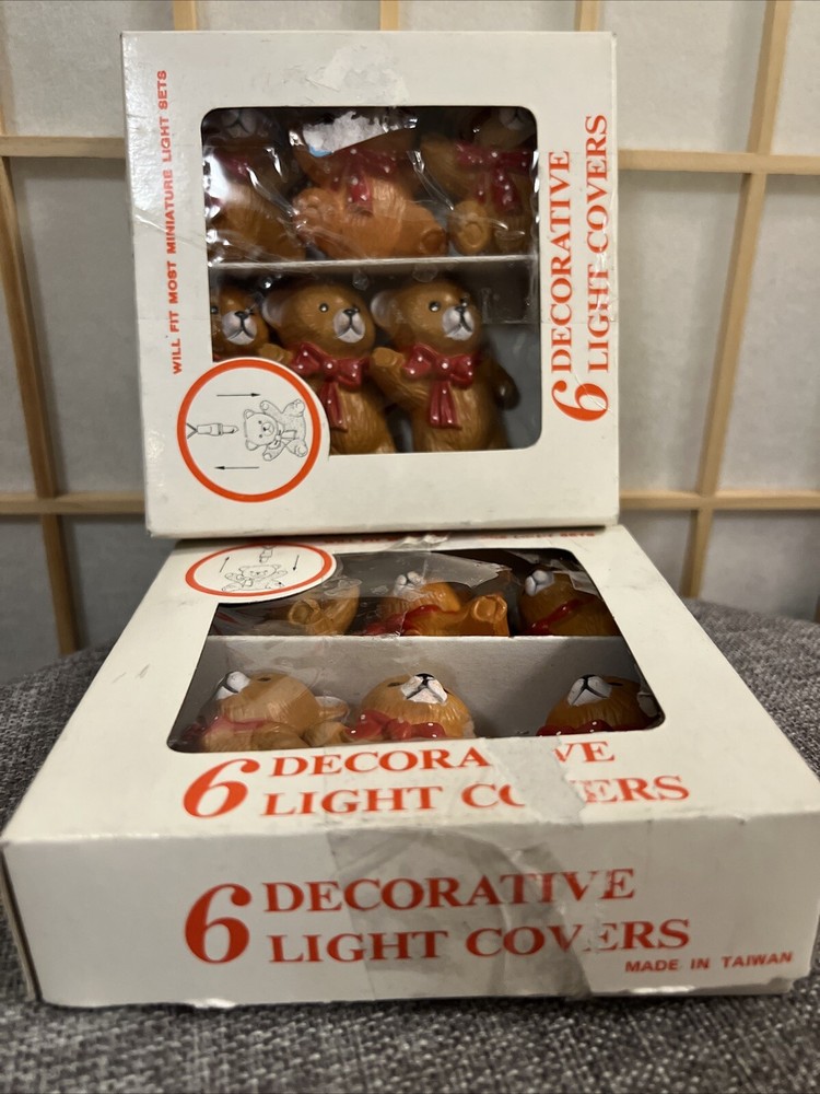 Current Inc Decorative Light Covers Bears Plastic 2” New Sealed Box -12 Covers-