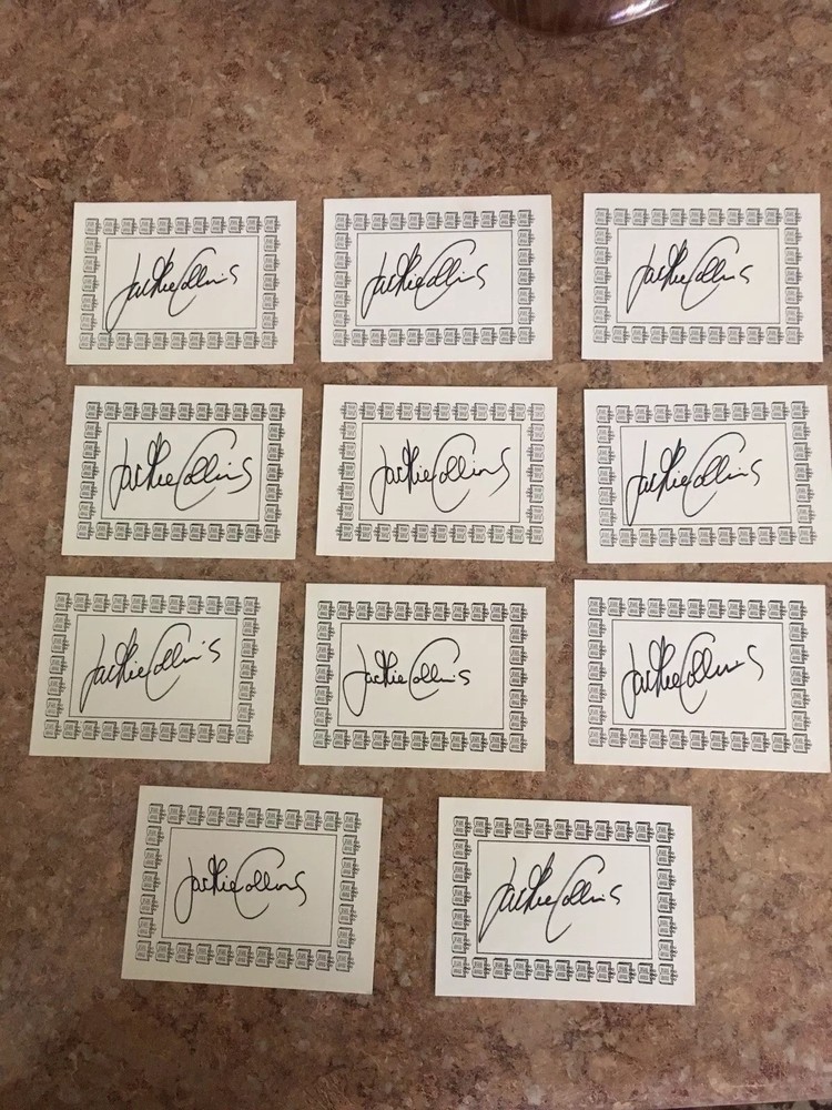 Jackie Collins, Author Signed Bookplate