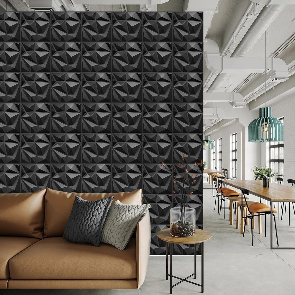 LEVOWAY 33 Pack Decorative 3D Wall Panels for Interior Black
