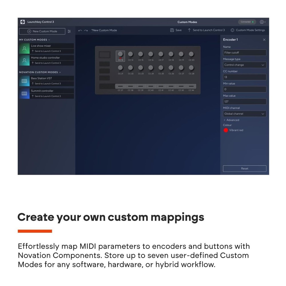 Novation Launch Control 3 MIDI Controller with DAW Hardware Integration (Black)