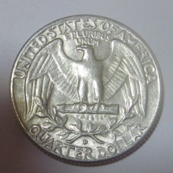 1964 D Washington Silver Quarter 90% Silver
