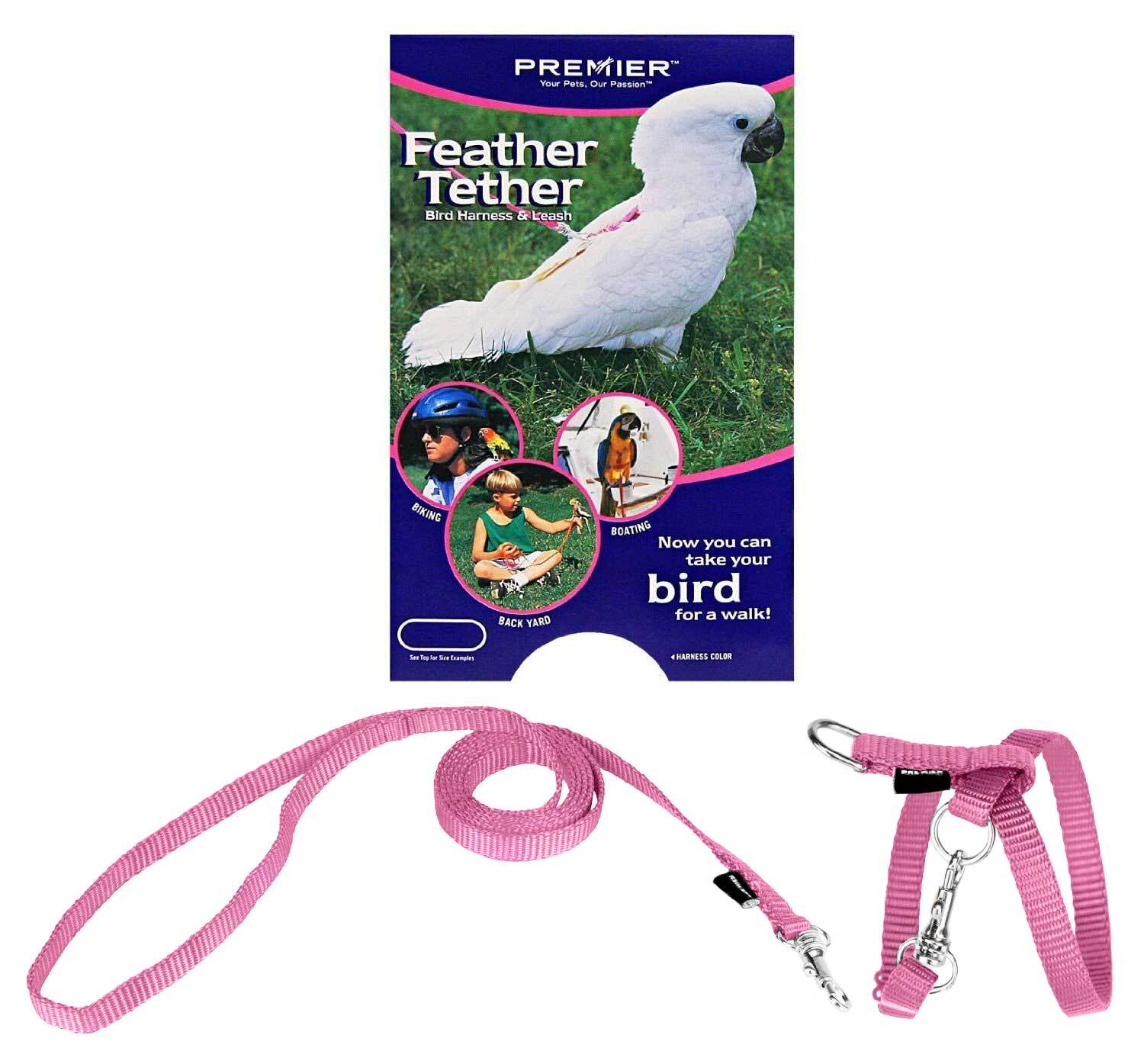 Premier Feather Tether Bird Harness and Leash